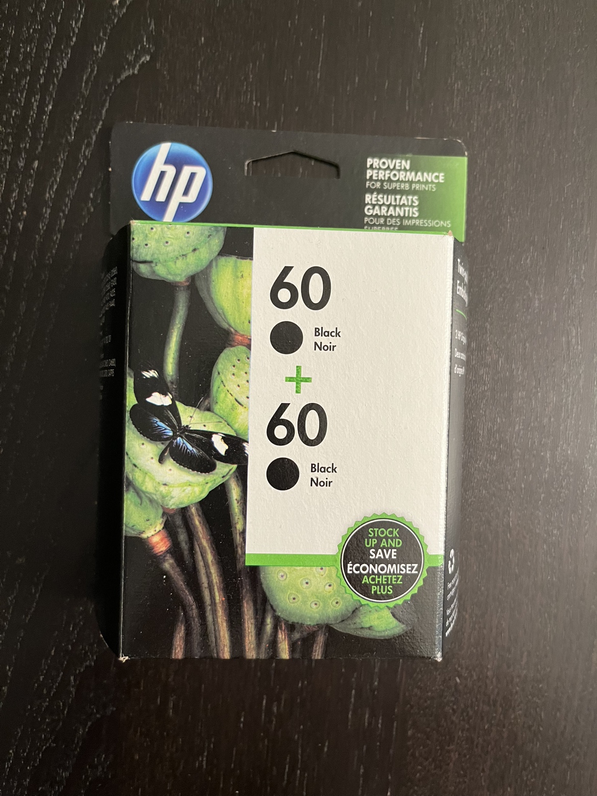HP 60 Black Ink Cartridges - Twin Pack