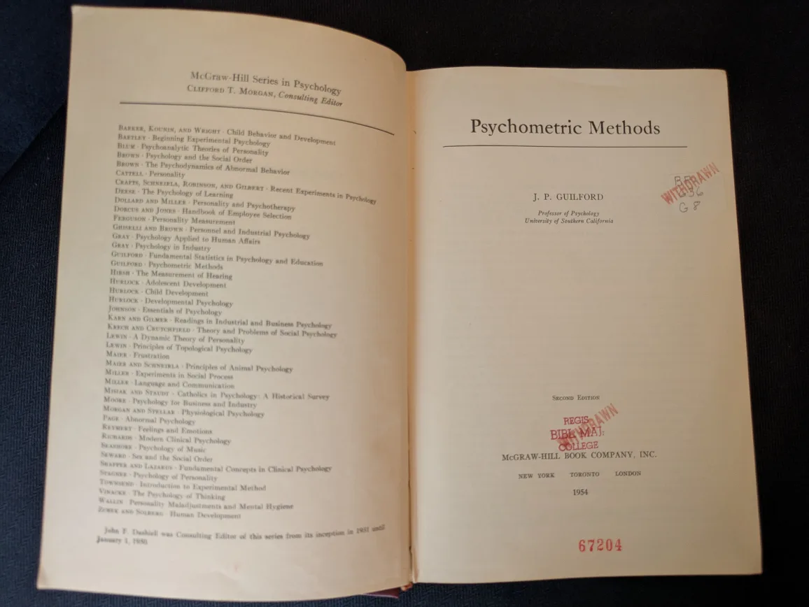 Vintage Psychometric Methods Textbook - Second Edition image indicator(2)