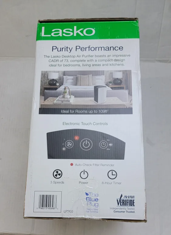 Lasko LP200 HEPA Air Purifier with Timer, 2-Stage Filtration image indicator(3)