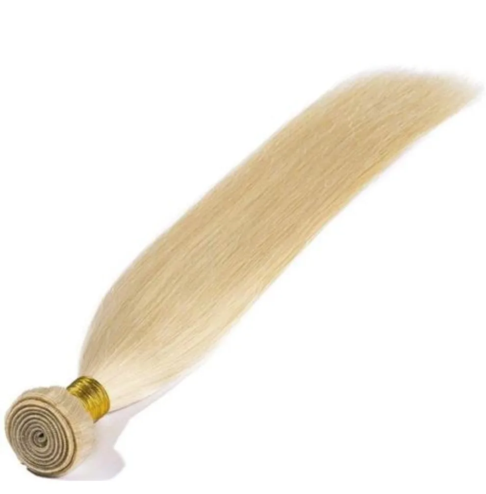 Blonde Human Hair Straight Colour 613 14” image indicator(2)