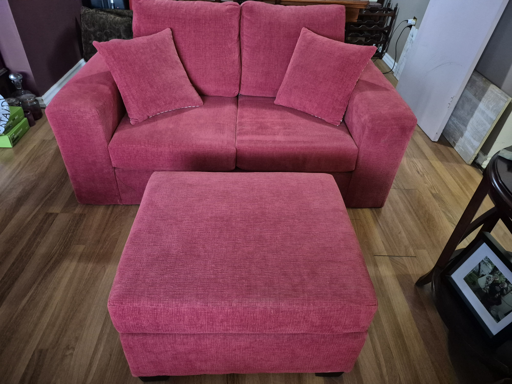 Loveseat and Ottoman