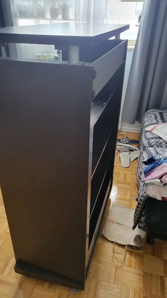 Dark Brown Wooden Storage Unit with Shelves image indicator(2)