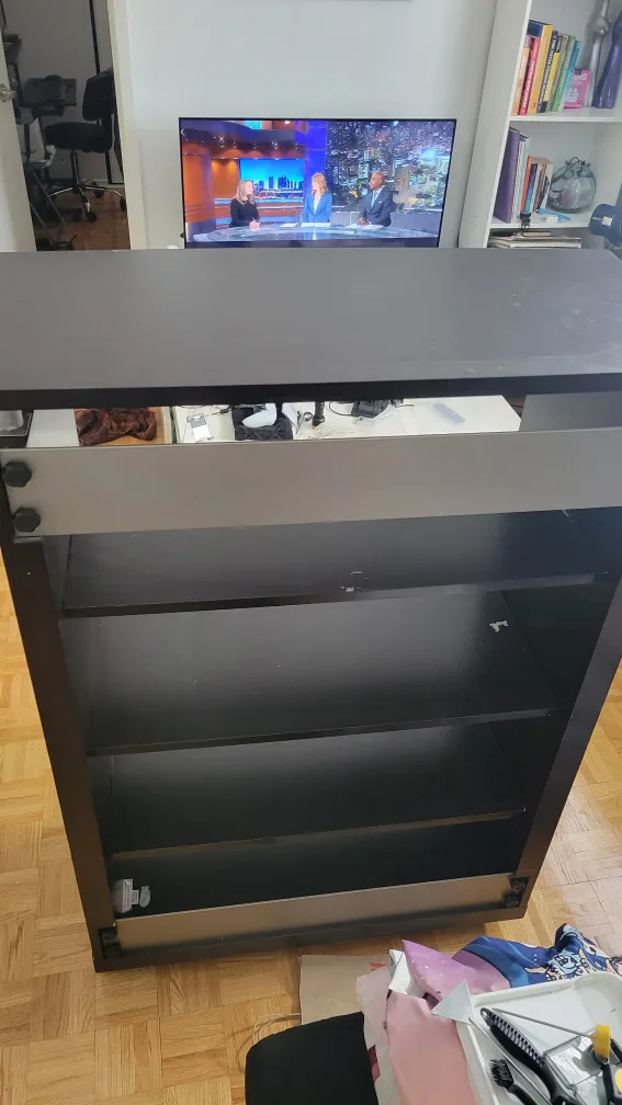 Dark Brown Wooden Storage Unit with Shelves image indicator(5)