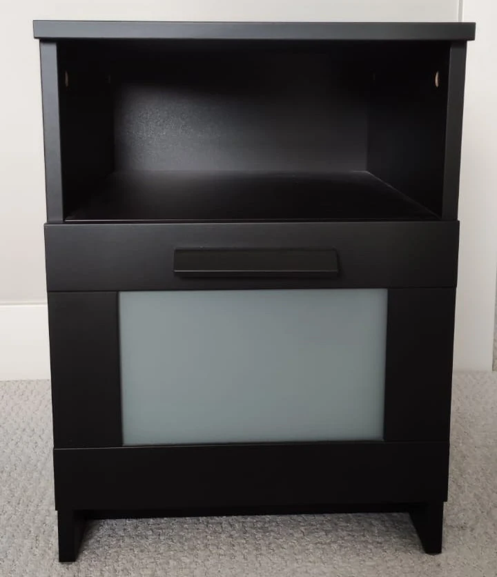 IKEA - BRIMNES Nightstand, black, 39x41 cm (15 3/8x16 1/8 ")