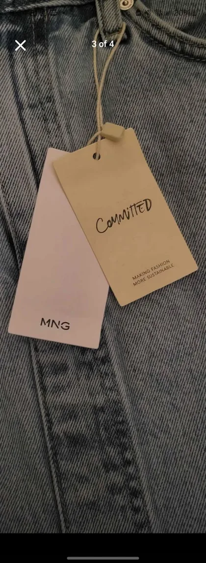 Mango Committed Denim Midi Skirt - Size Small image indicator(3)