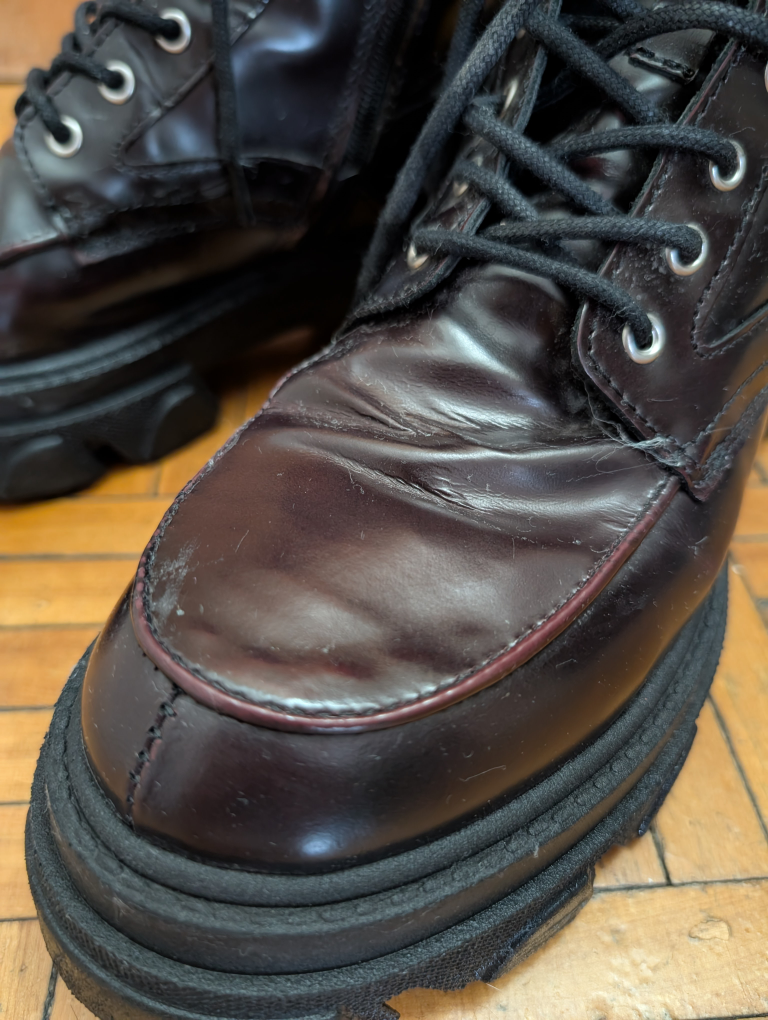 Aldo Burgundy Faux Leather Lace-Up Ankle Boot - photo 4