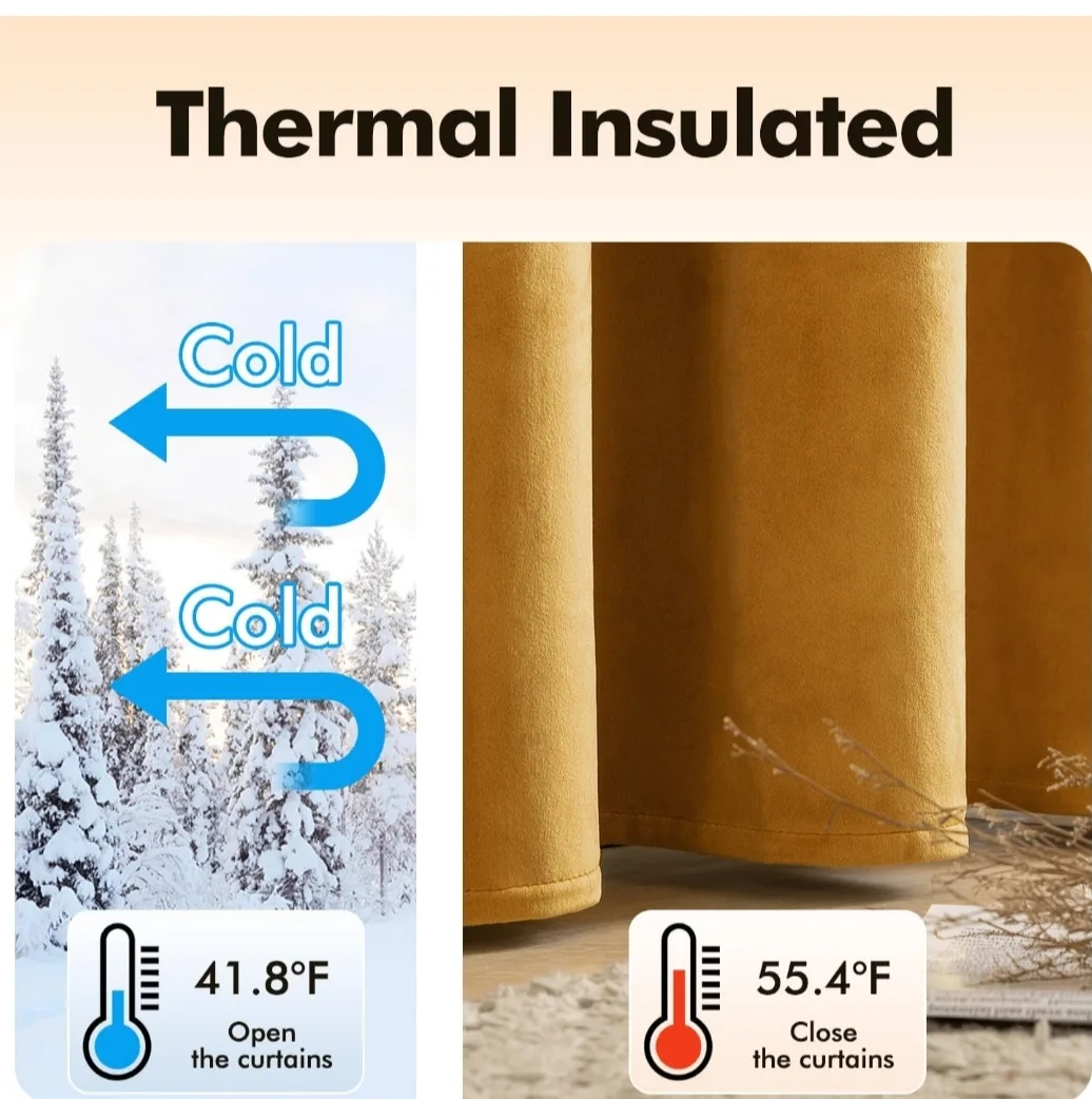 Mustard Yellow Velvet 2 Panels image indicator(3)
