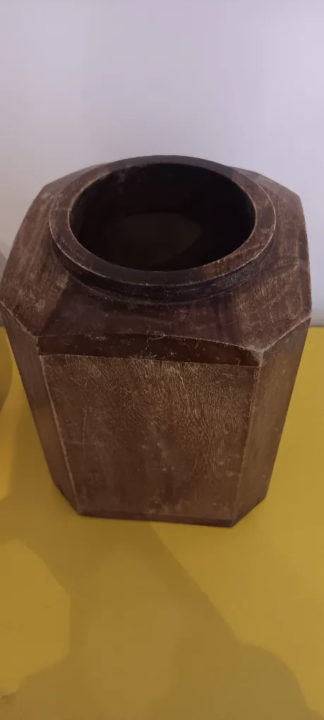 Vintage Wooden Octagonal Box/Container image indicator(2)