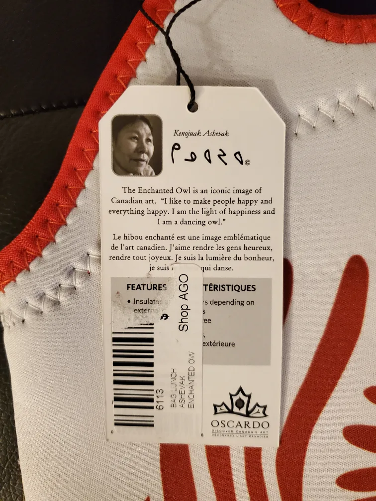 Enchanted Owl Insulated Lunch Bag by Kenojuak Ashevak image indicator(3)