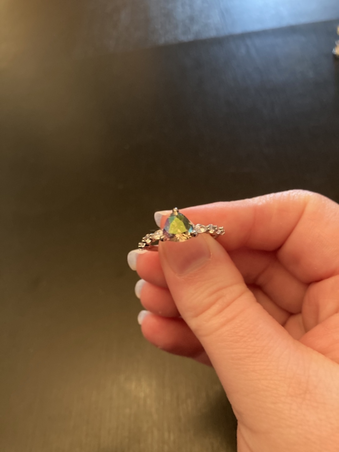 Green Pearlescent Ring - photo 2