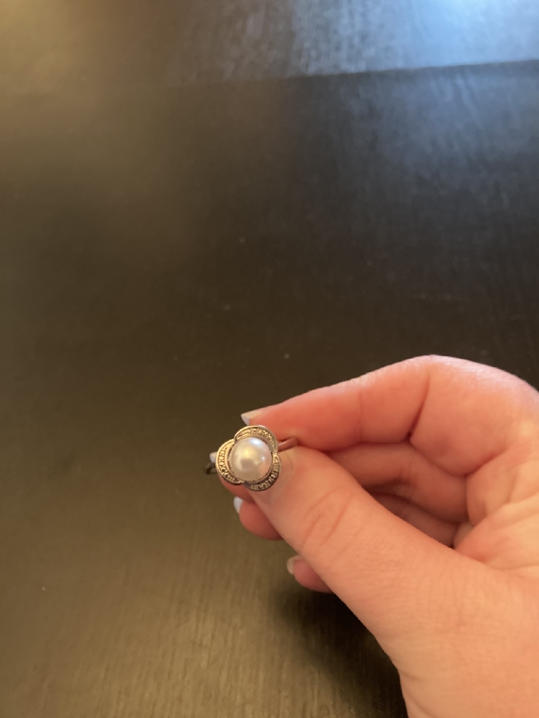 Silver Pearl Ring - photo 3