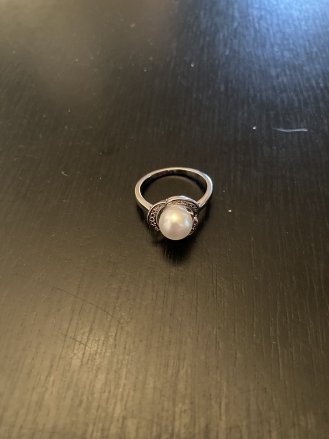 Silver Pearl Ring