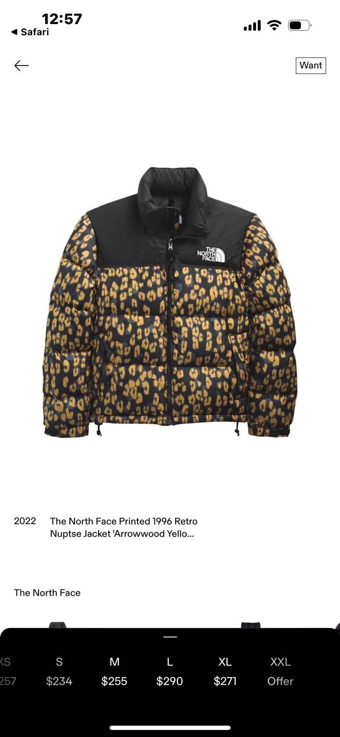 The North Face 1996 Retro Nuptse Jacket Leopard Print