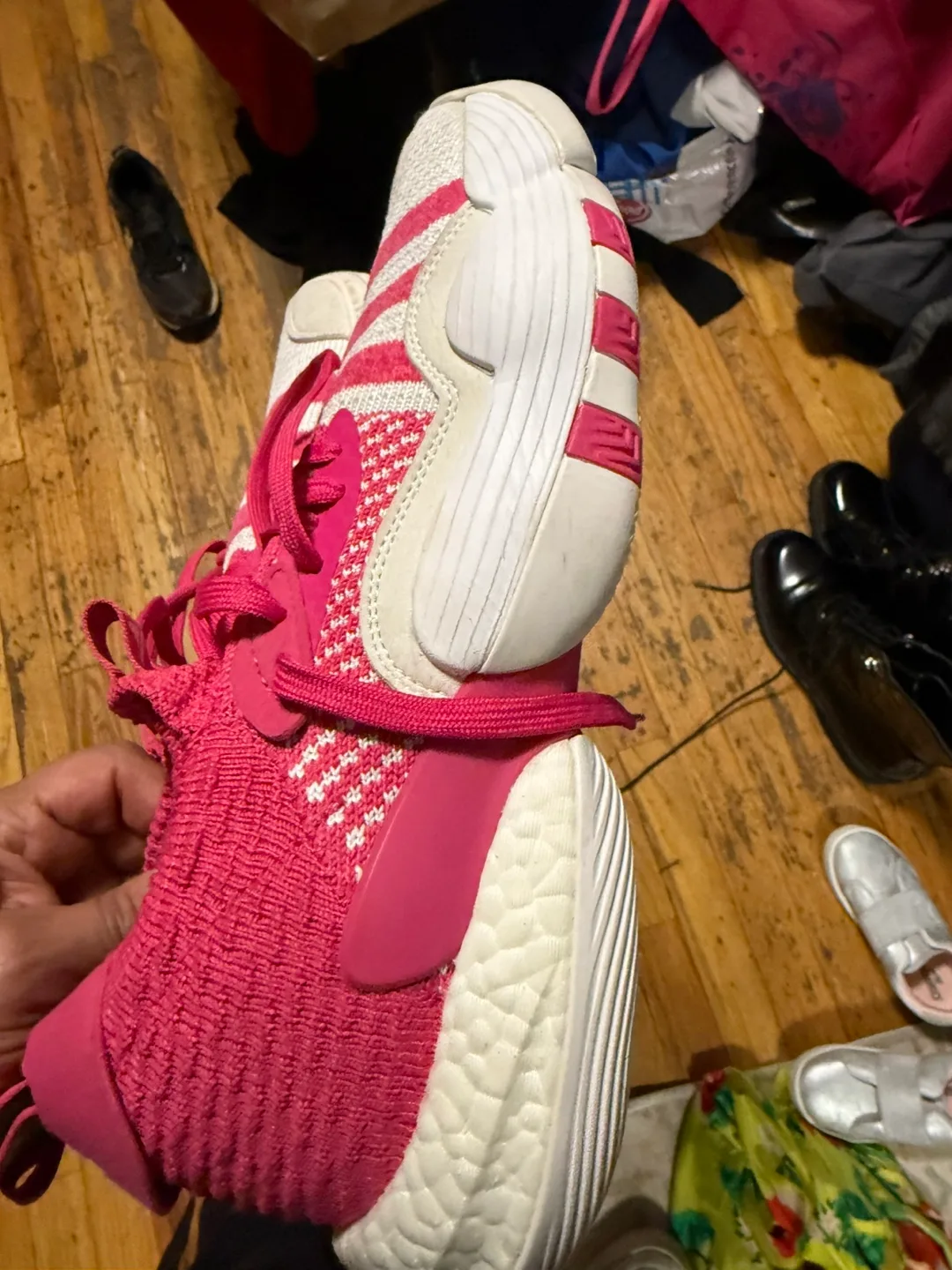 Adidas Young 1 Pink White Sneakers image indicator(4)