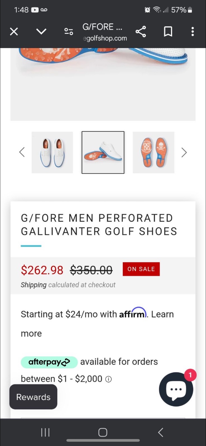 G/FORE Men's Perforated Gallivanter Golf Shoes