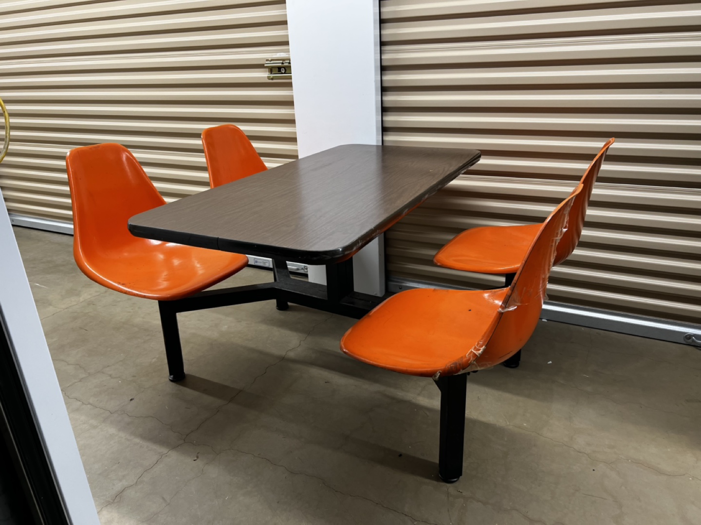 Vintage Restaurant Booth Table & Chairs - photo 2