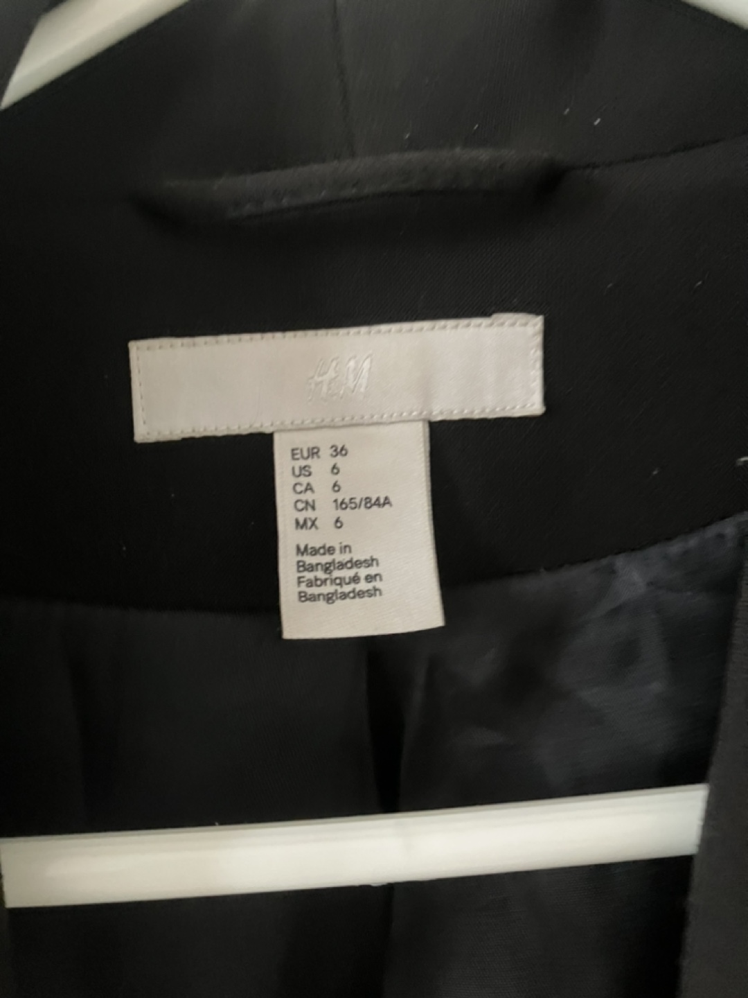 Black H&M trench coat size 6 - photo 2