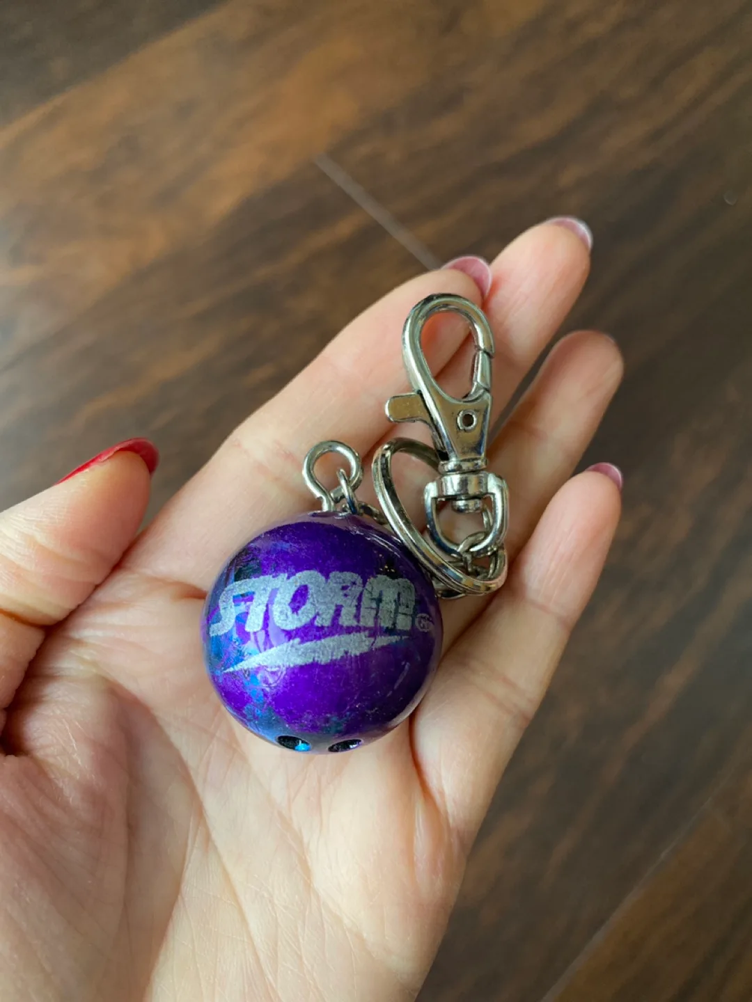 Storm Bowling Ball Keychain thumbnail