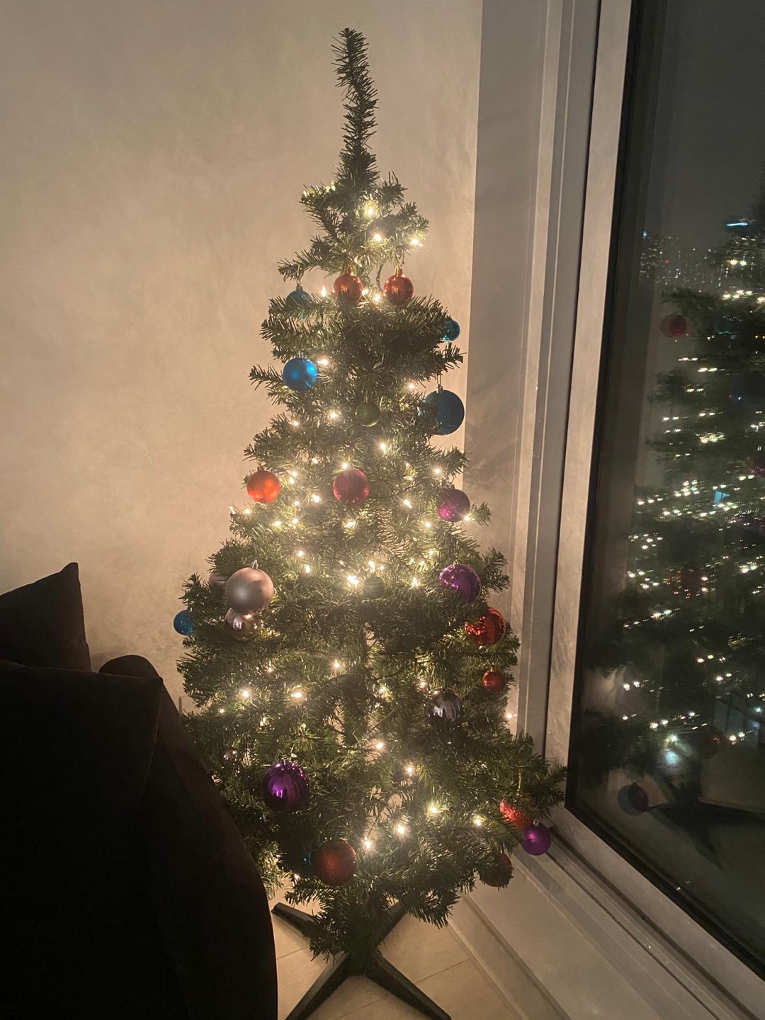 Artificial Christmas Tree with Lights