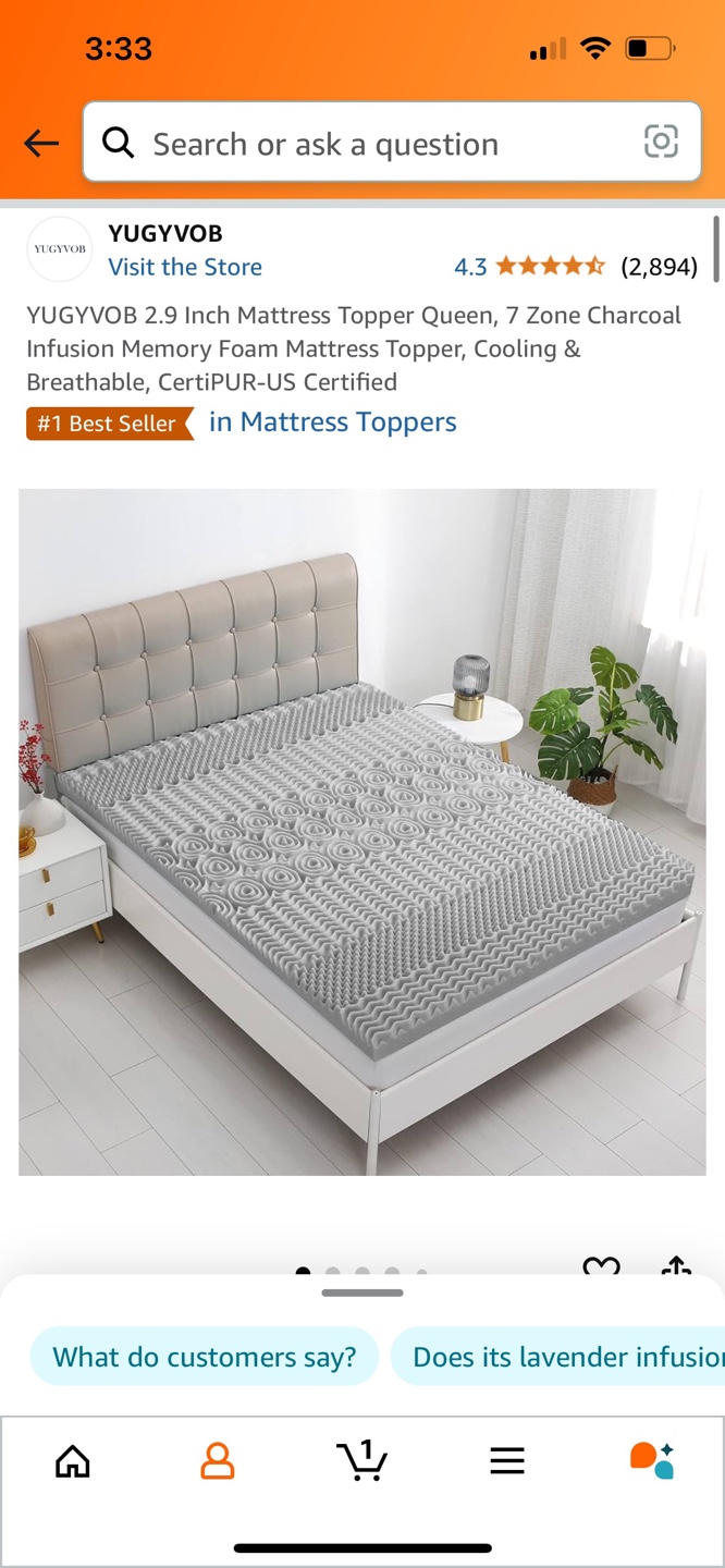**NEW** 3 inch queen mattress topper - photo 2