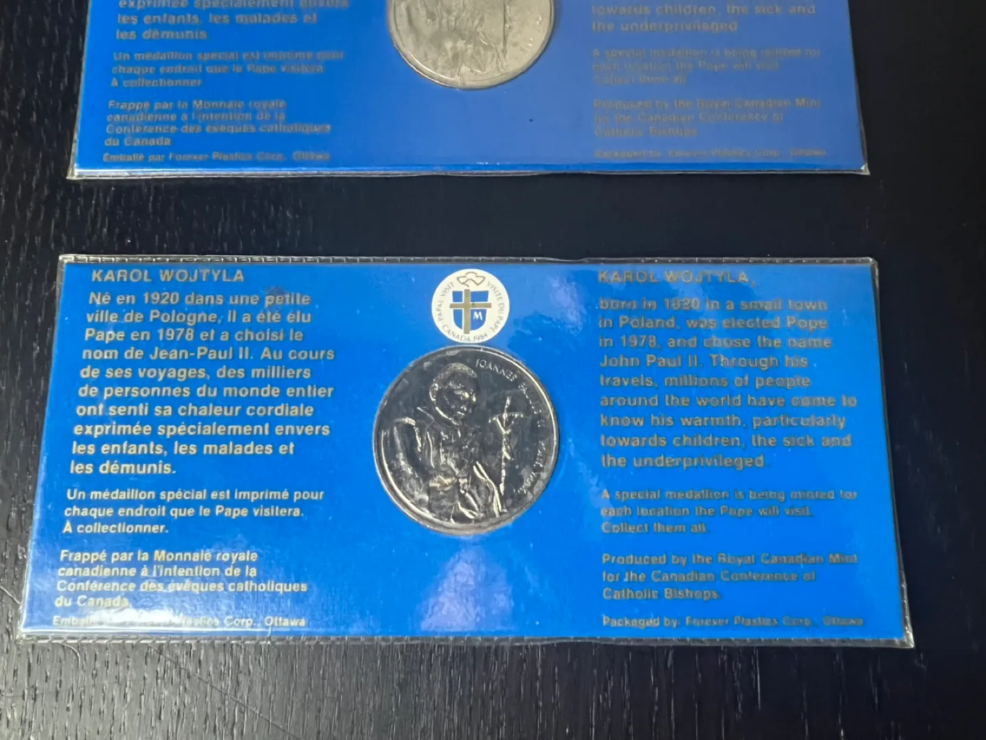 3 Commemorative Coins Pope John Paul II Visit to Canada 1984 image indicator(4)