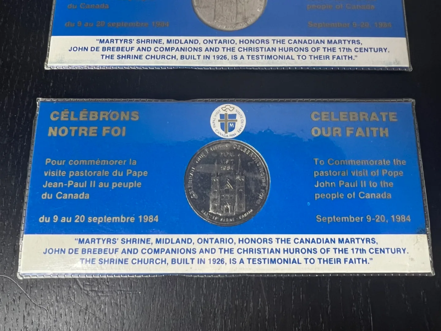 3 Commemorative Coins Pope John Paul II Visit to Canada 1984 image indicator(2)