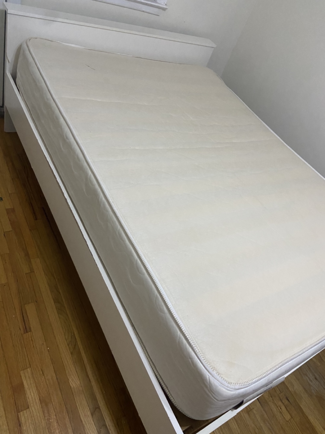 Full Size White IKEA Bed - photo 5