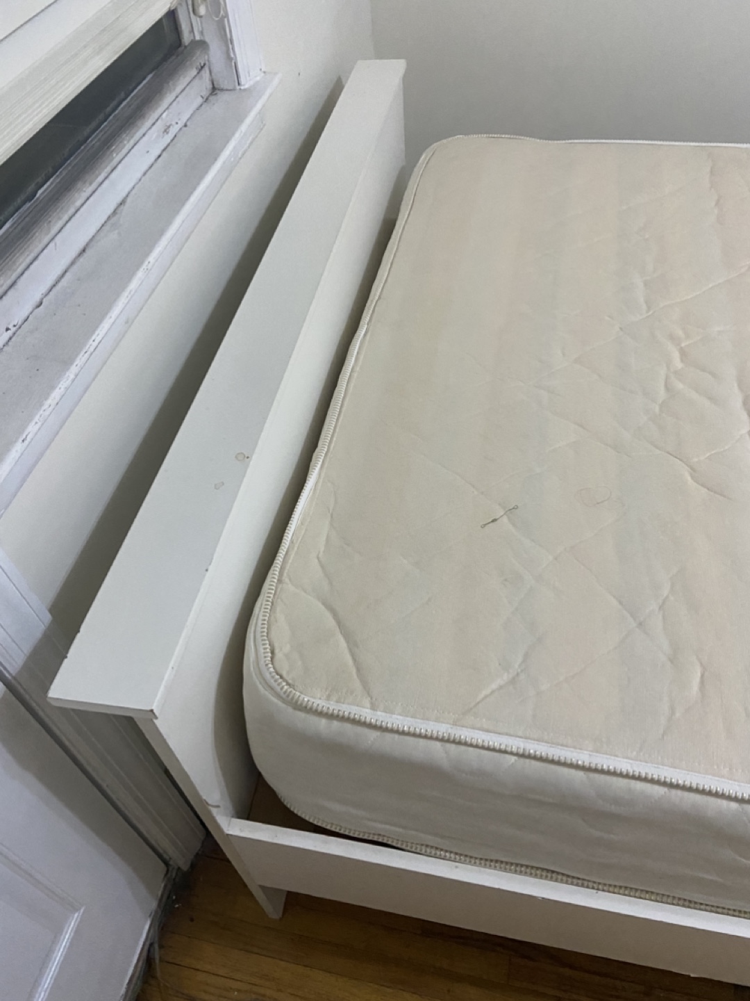 Full Size White IKEA Bed - photo 4