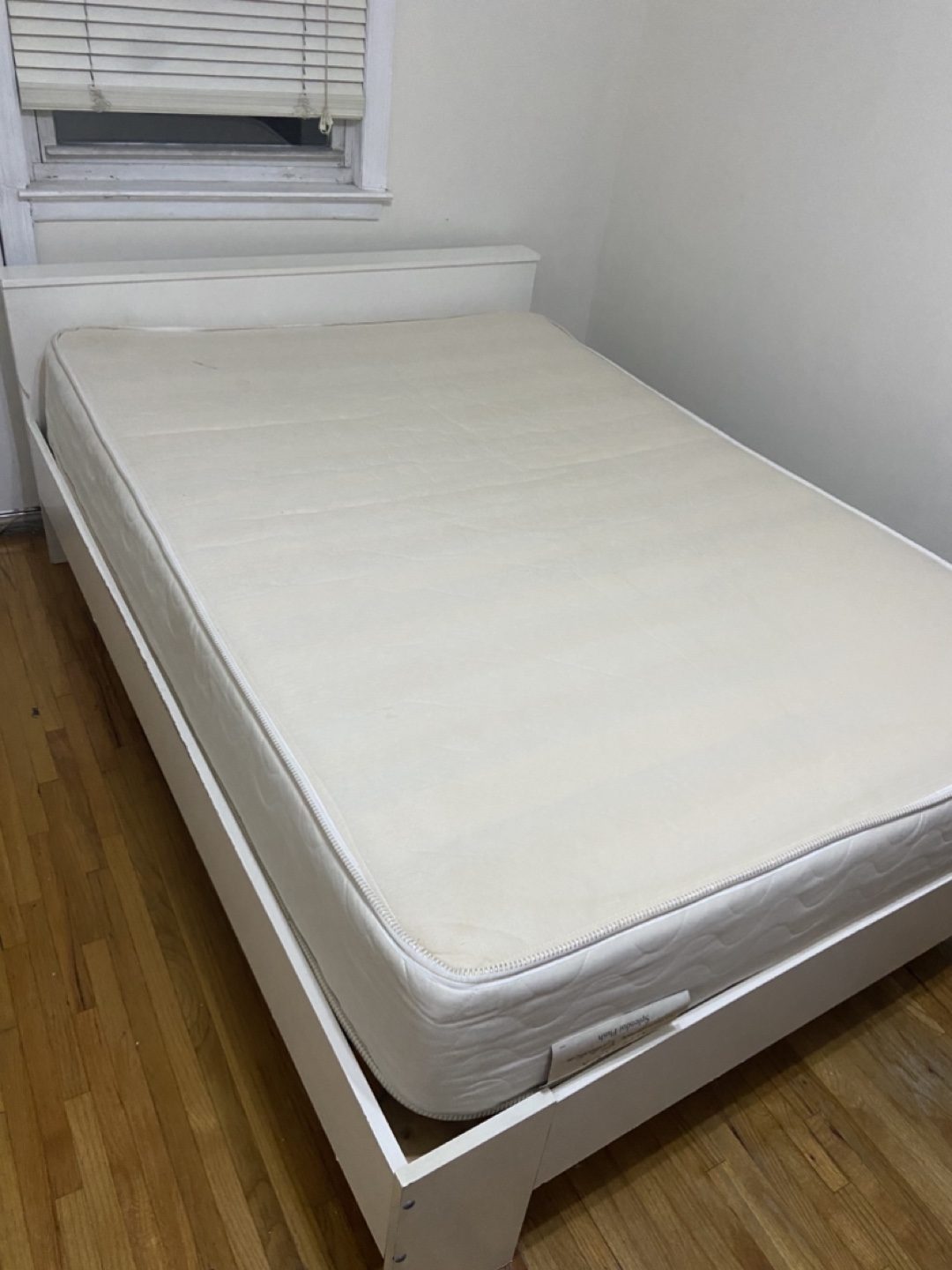 Full Size White IKEA Bed