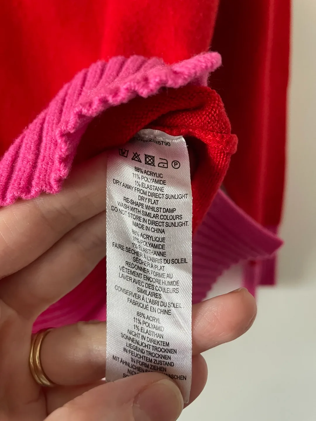 French Connection Red & Pink Sweater image indicator(3)