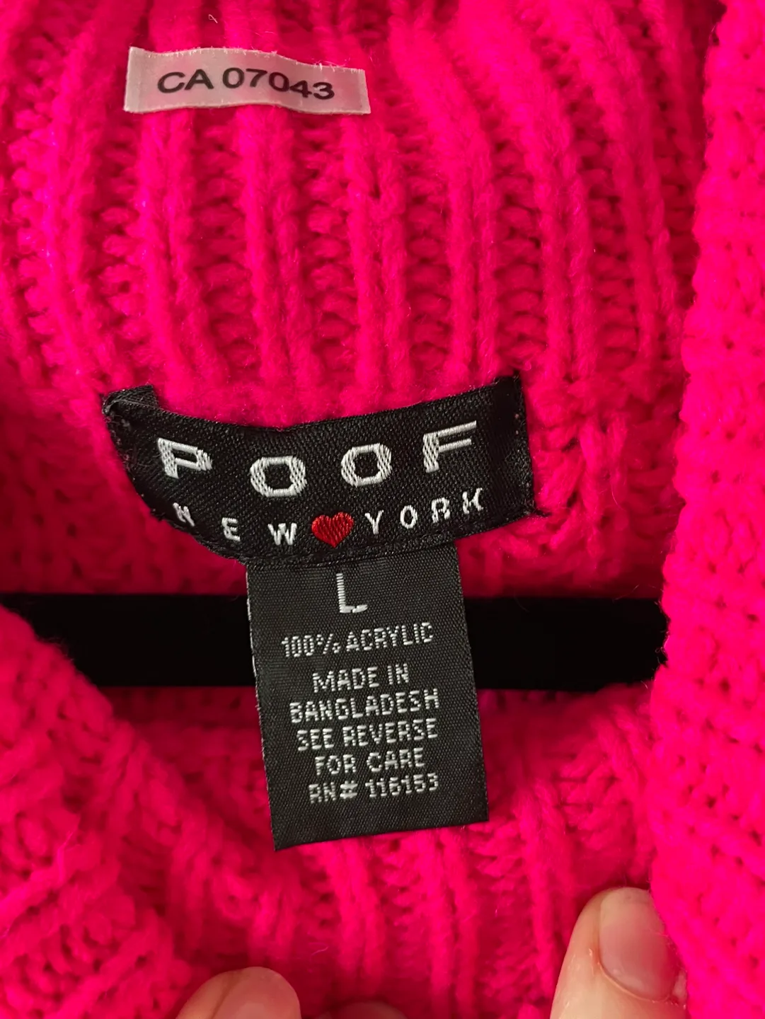 Pink POOF New York Cable Knit Sweater image indicator(2)