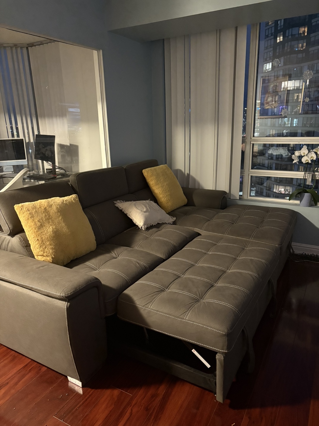 Grey Sectional Sofa with Storage - photo 3