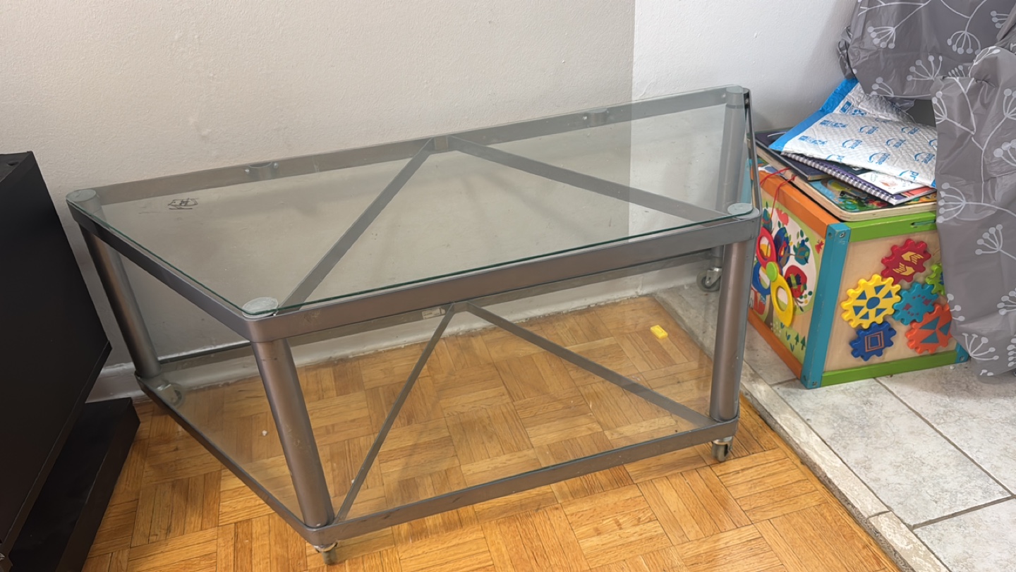 Glass Corner TV Stand