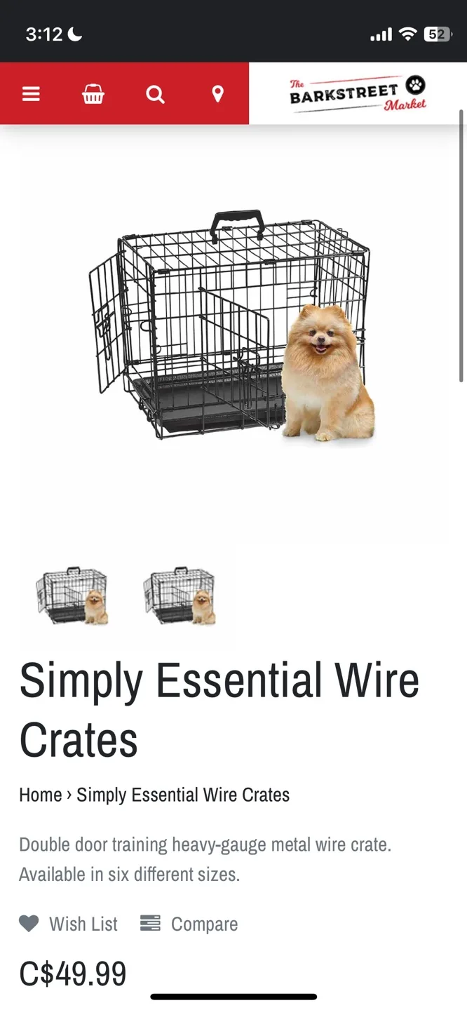 Black Metal Dog Crate 24"x 17"x 19" image indicator(4)