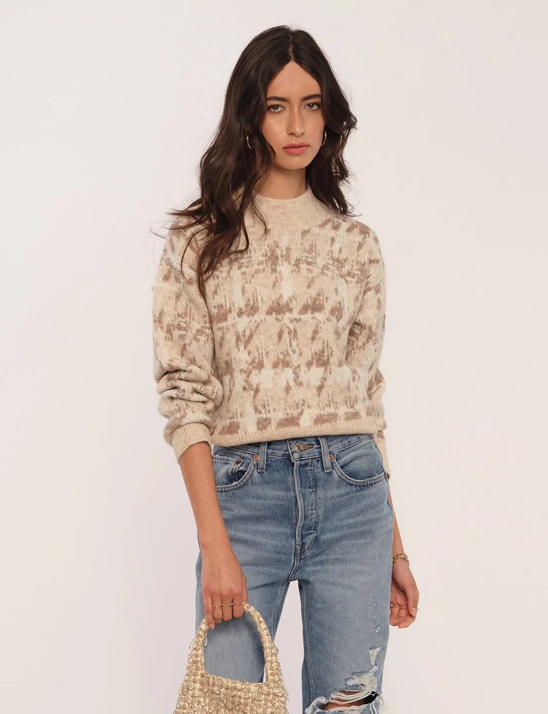 Heartloom Cream and Brown Knit Sweater small image indicator(2)