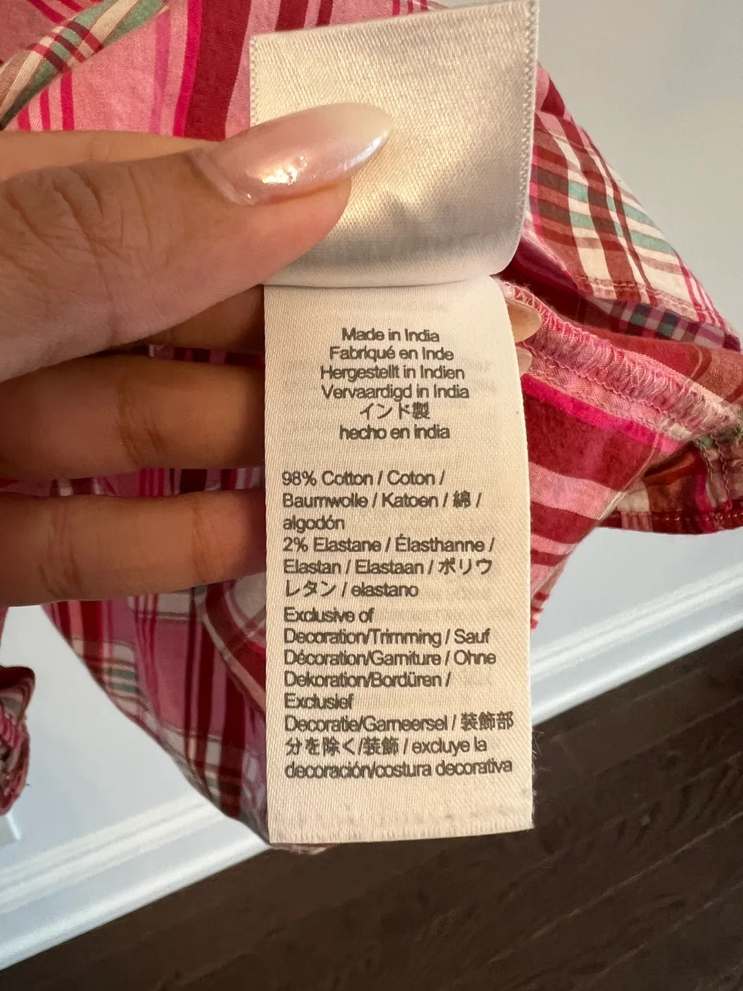 J.Crew Pink Plaid Dress Size 4 image indicator(8)