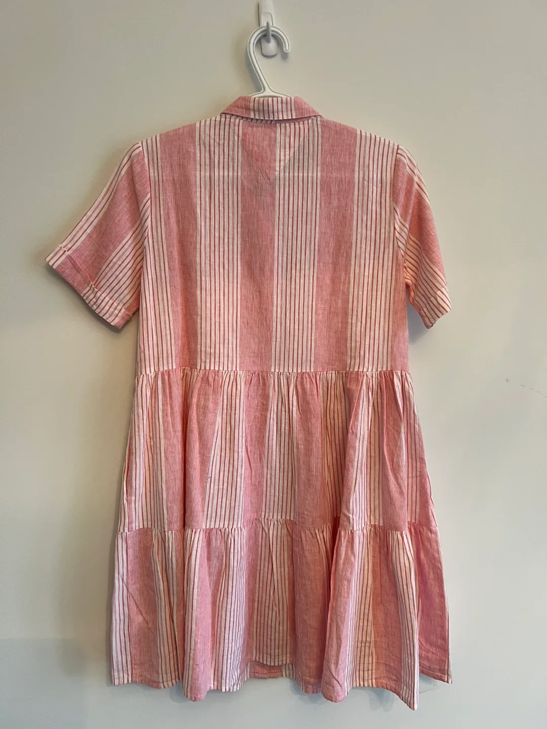 Tommy Jeans Pink and White Striped Dress XXS image indicator(8)
