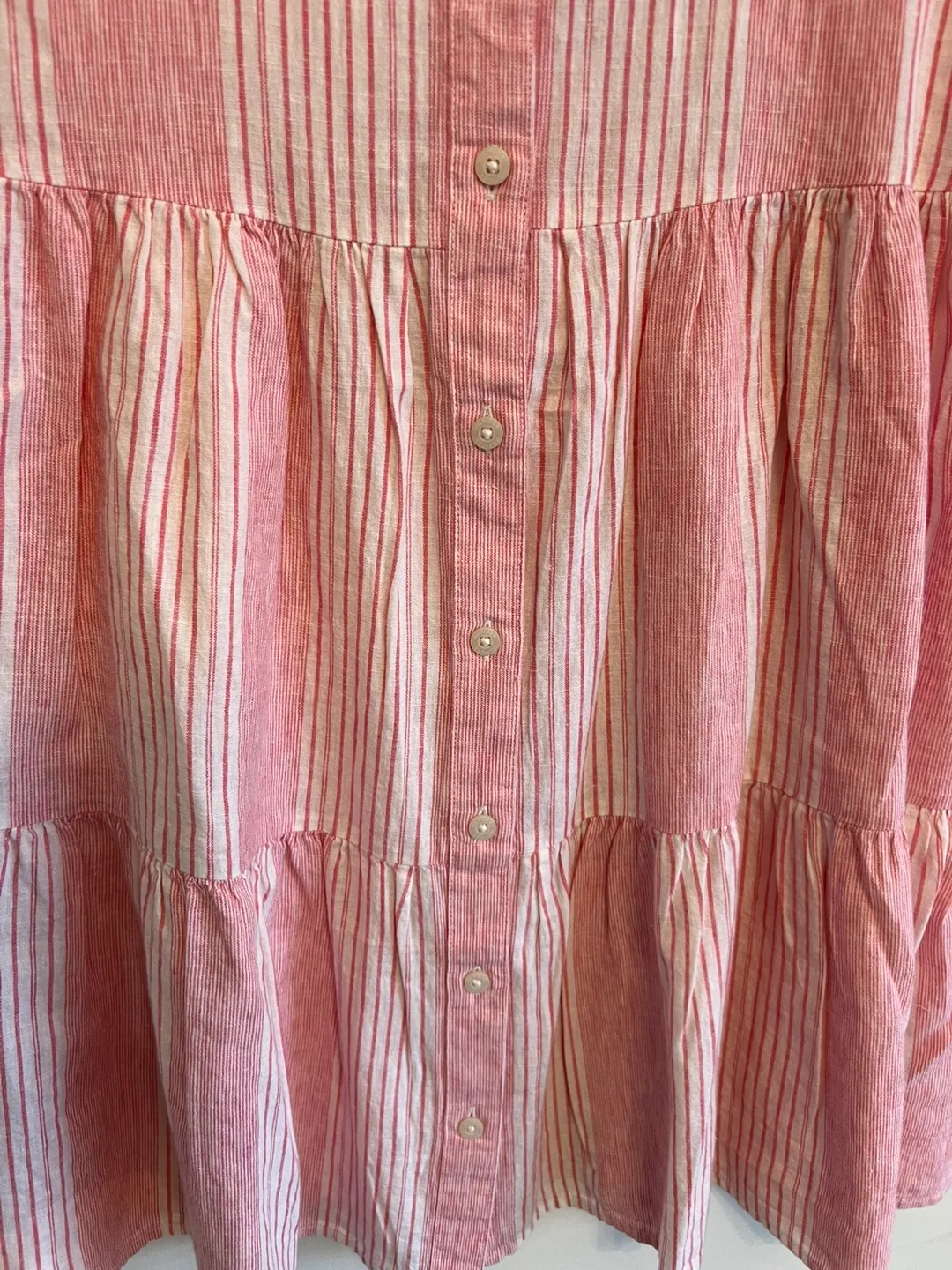 Tommy Jeans Pink and White Striped Dress XXS image indicator(7)