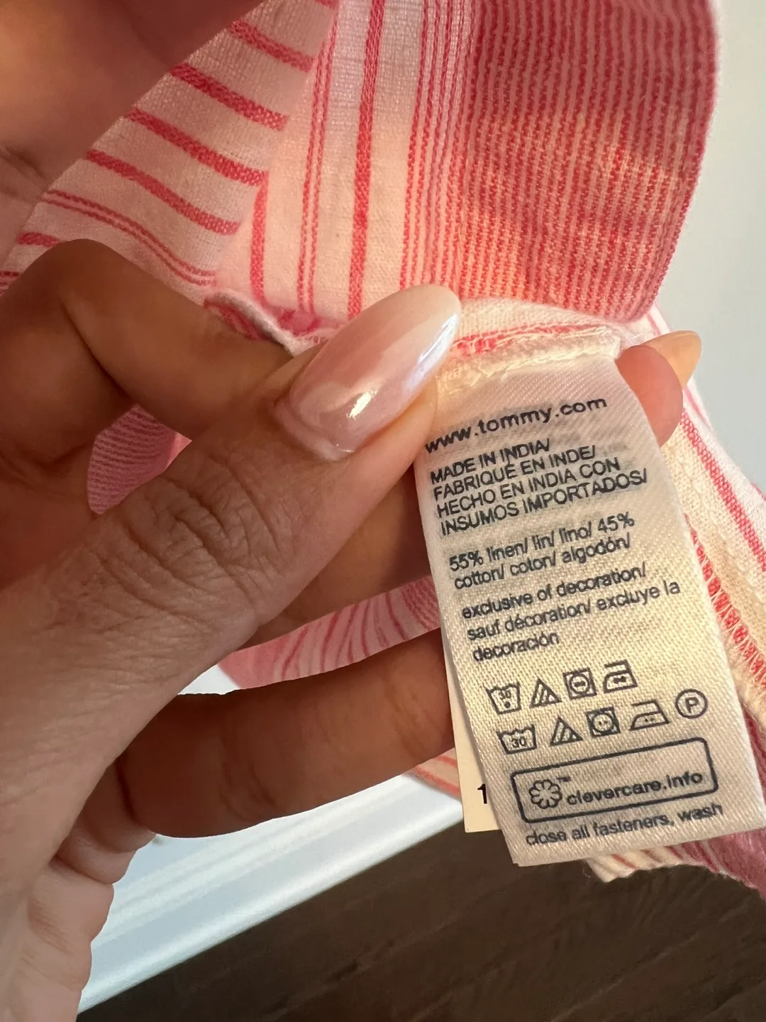 Tommy Jeans Pink and White Striped Dress XXS image indicator(9)