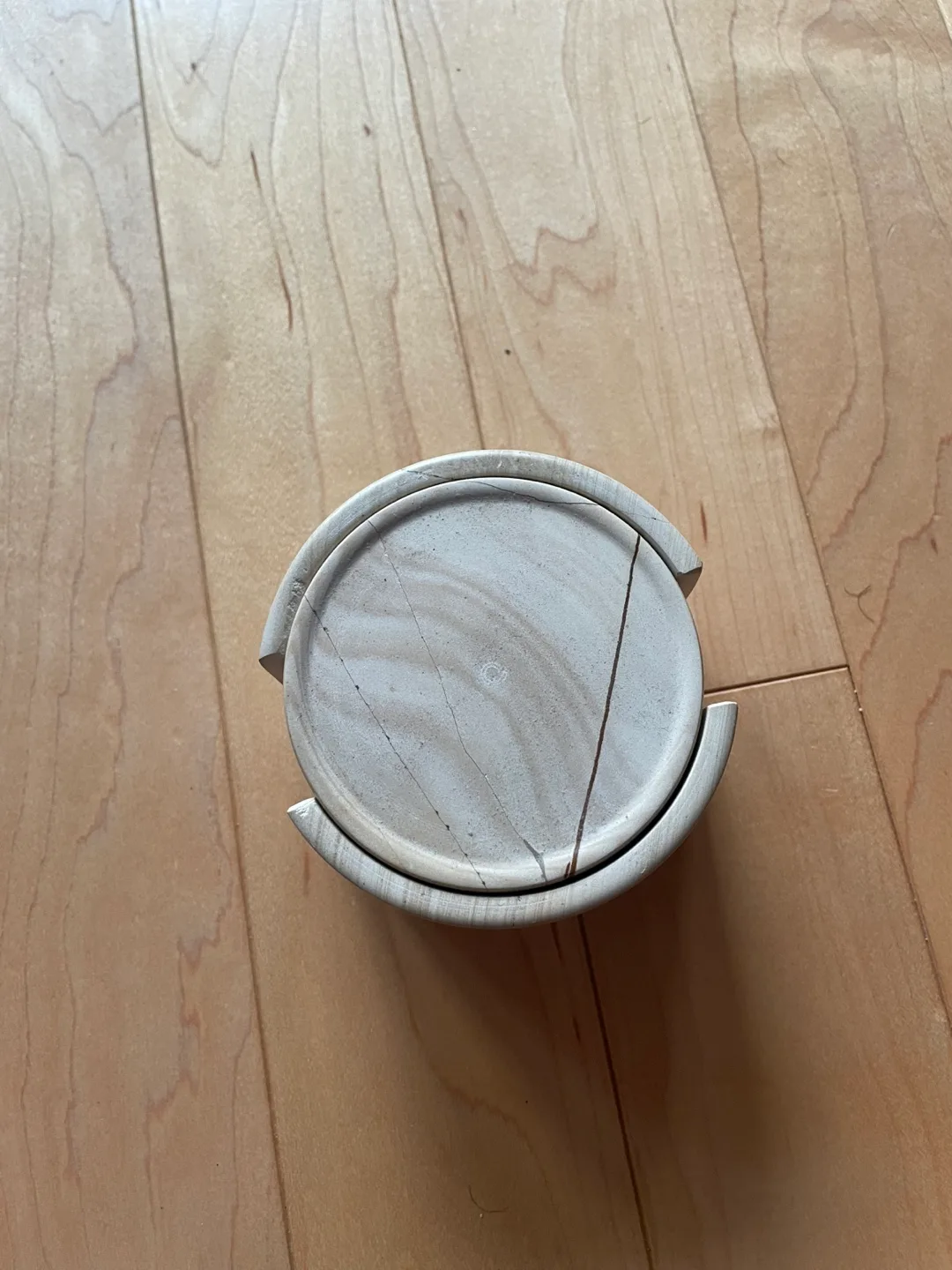 6 Stone Coasters with Holder image indicator(2)