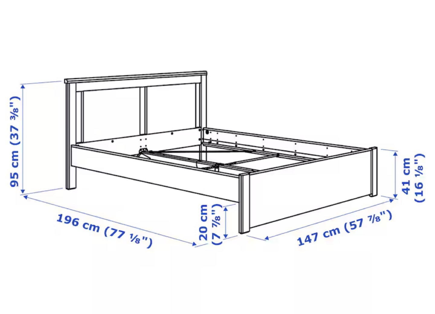 Bed Frame - Double, with mattress - photo 4