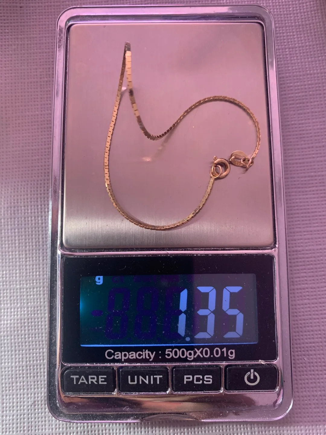 10k Gold Chain bracelet  7 inches image indicator(6)