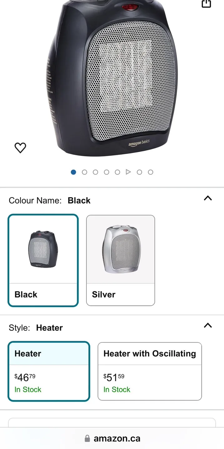 AmazonBasics Electric Heater thumbnail