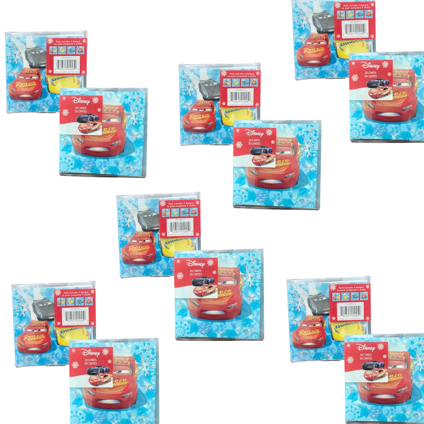 Disney Cars Christmas Cards - 20 Pack🧡