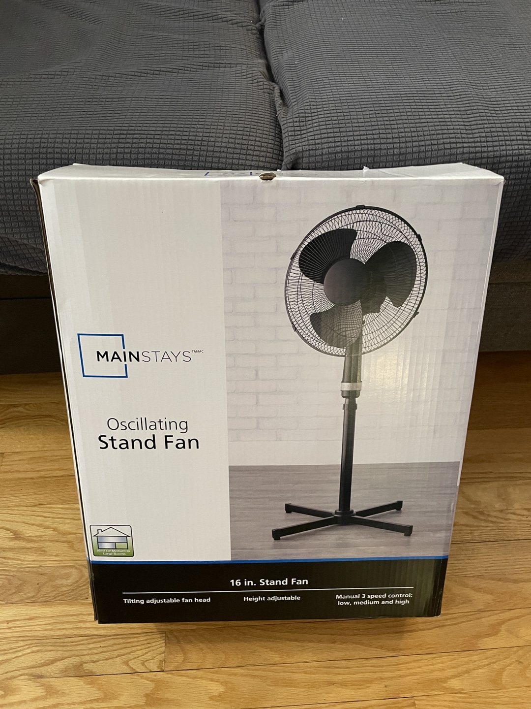 Wallmart Mainstays 16-inch Oscillating Stand Fan