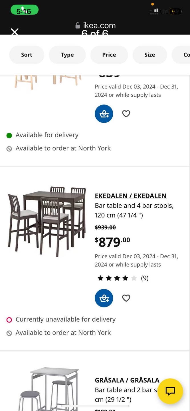 IKEA EKEDALEN Bar Table & 4 Bar Stools - photo 2