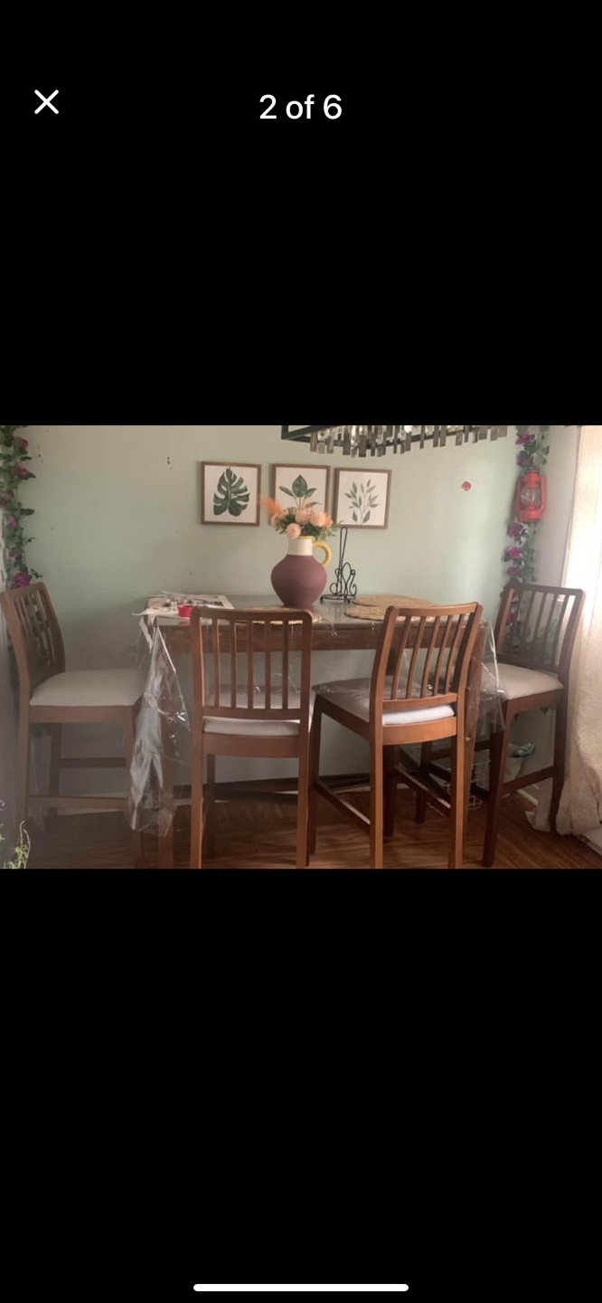IKEA EKEDALEN Bar Table & 4 Bar Stools - photo 4