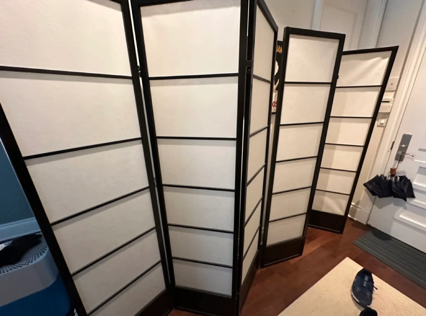 Two Black 3-panel room dividers thumbnail