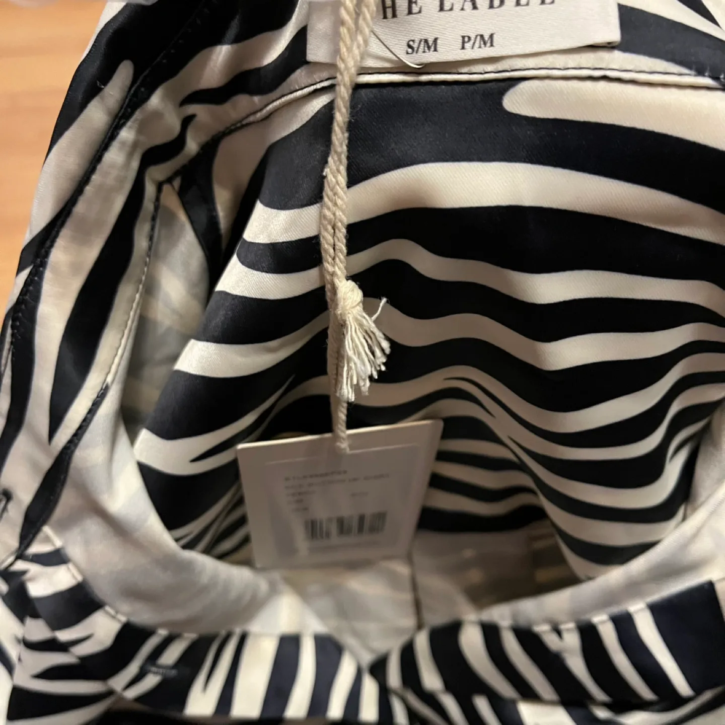 New Brunette the Label Zebra Button Up Shirt and Pant Set S/M image indicator(2)