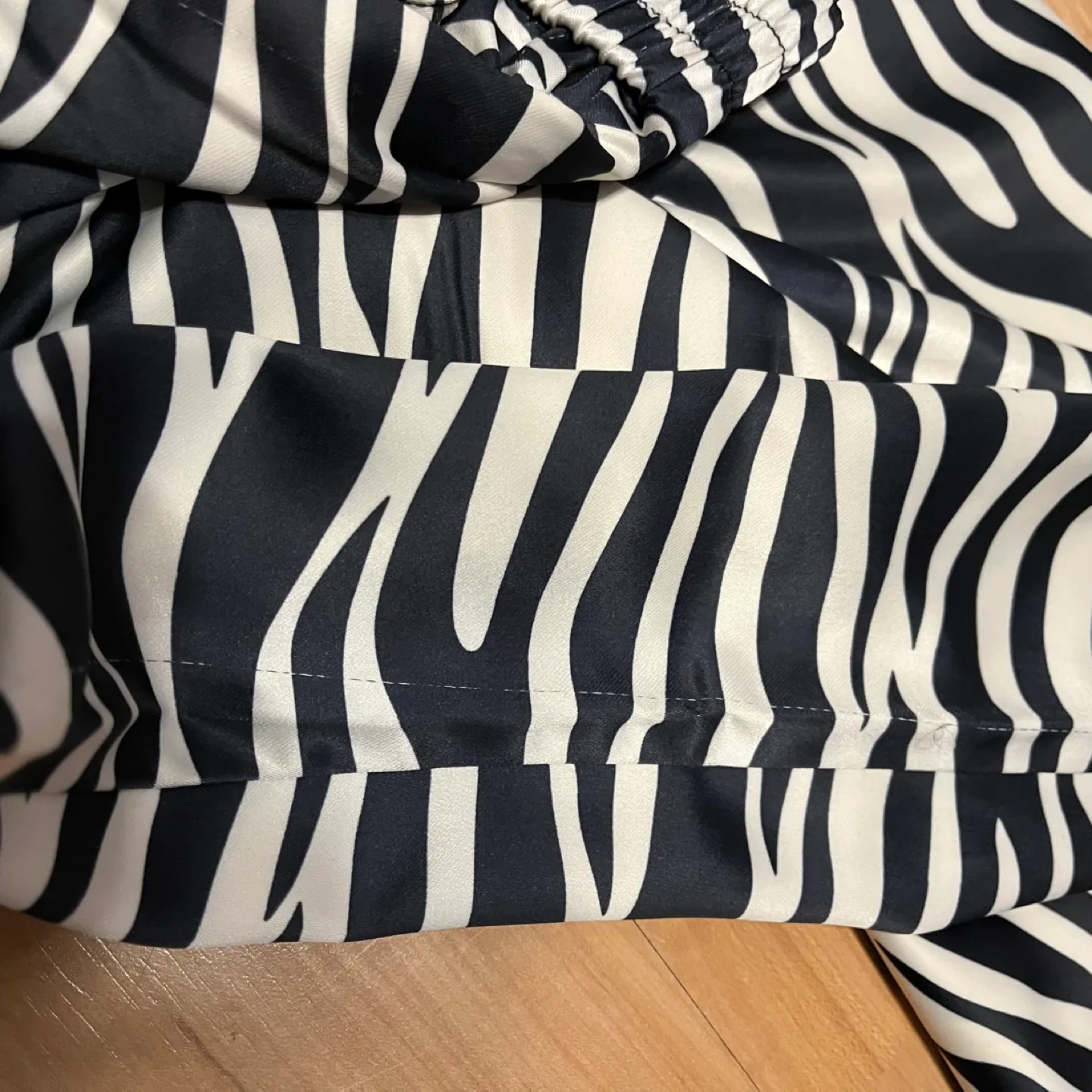 New Brunette the Label Zebra Button Up Shirt and Pant Set S/M image indicator(3)